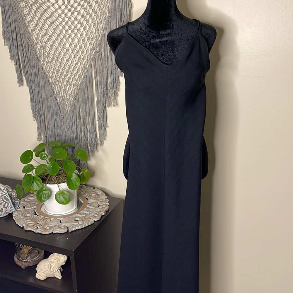 Black dress. Ankle length
